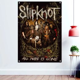 Accessories ALL HOPE IS GONE Heavy Metal Artwork Banners Wall Art Scary Bloody Background Wallpaper Flag Death Art Tattoos Rock Band Posters