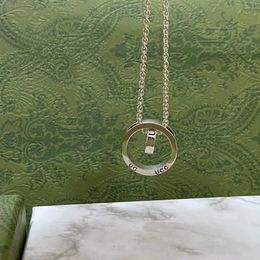 2024 Change of Fortune Necklace, Designer silver G necklace jewelry, small loop buckle large loop necklace