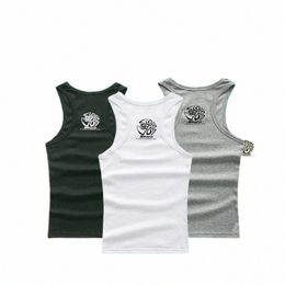 tank Tops Men Cott Running Vest Fitn Cool Summer Sleevel Top Gym Sport Slim Casual Undershirt Male Vest Slim Underwear C7YE#