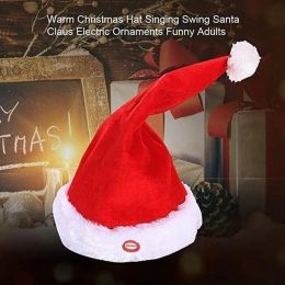 Hats Electric Christmas Hat Funny Shaking Dancing Xmas Hat Music Swinging Santa Hat For Kids & Adults 2024 Christmas Party Supplies