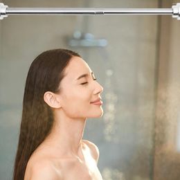 Shower Curtains Curtain Rod Bathroom Bar Tube For Extendable Adjustable
