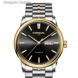 Wristwatches New Swiss Luxury Brand Carnival Mens Jan MIYOTA 8219-21A Automatic Mechanical Ball Waterproof Watch C8063C24325
