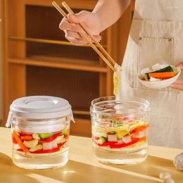 Storage Bottles Household Press Type Pickle Jar Food Grade Plastic Bottle Sealing