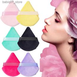 Sponges Applicators Cotton 1-3 pieces/batch Triangle Makeup Puff Sponge Velvet Powder Cosmetic Soft Smooth Facial Beauty Washable Tools Dry Use Q240325