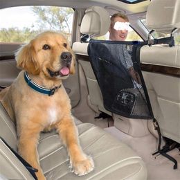 Dog Carrier Car Rear Seat Pet Fence Anti-collision Mesh Puppy Auto Barrier Safety Isolation Net Child Protection Accessories