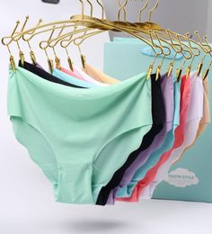 8pcslot Panties For Women Seamless Briefs Underwear Set Ice Silk Sexy Ultrathin Lingerie Soft Underpants Comfort Pants9237530