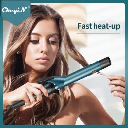 Irons CkeyiN 32mm Hair Curler Fast Heating Curing Iron Wet and Dry Hair Curling Wand Curly Waver Large Wave Curls Crimping Irons