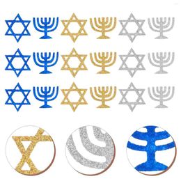 Party Decoration Table Decor Star David Confetti Holiday Cutouts Menorah Gold Blue Silver Hanukkah Holder Scatter