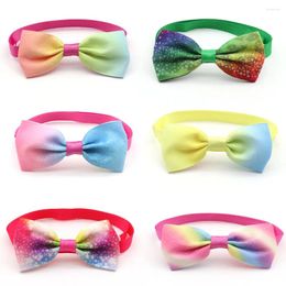 Dog Apparel 30/50 Pcs Pet Puppy Dogs Pets Accessories Handmade Bow Ties Luminous Glowing Small Middle Necktie Collar