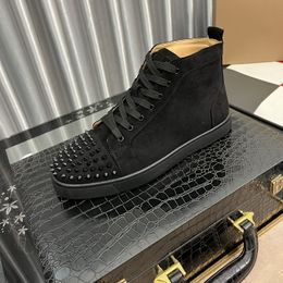 Black Sneakers męskie i damskie buty tenisowe skórzane buty na desce Buty czerwone podeszwy oryginalne importowane skórzane buty rozmiar 38-45