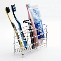 Holders Stainless Steel Toothbrush Holder Punchfree Bathroom Toothpaste Holder Electric Toothbrush Rack Toothbrush Storage Rack