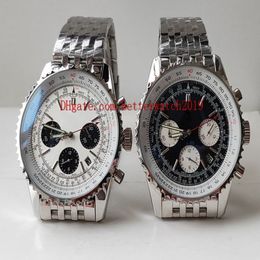 2 Farbverkaufen von Herren Uhren Qualität Uhr 45mm Navitimer AB031021 BF77 453A Chronograph Working Quartz Fold Edelstahl 202333t