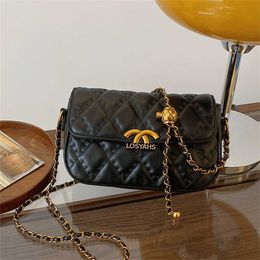26% OFF Designer bag 2024 Handbags Spring Xiaoxiangfeng Lingge Chain Versatile Western Style Chain Crossbody