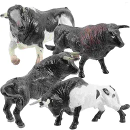 Garden Decorations Miniature Cow Ornaments Bonsai Models Desktop Mini Figurines Statue Model Plastic Toy