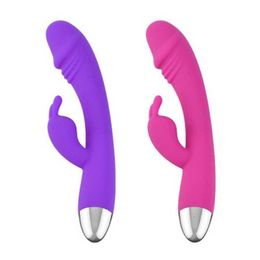 Sell Warming clitoris stimulating penis masturbator sex toy female vibrating massage stick silicone rabbit stick 231129