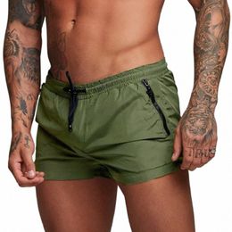 summer Beach Shorts Men 2022 Trunk Shorts Men Fi Brand Softwear Army Green Shorts Men Boxers Solid Short Pants Male x0H7#
