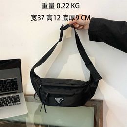 36% OFF Designer bag 2024 Handbags Fashionable black nylon waist versatile casual waist with large capacity and lightweight fabric for both men and women