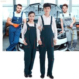 Capris Bib Overalls Men Women Work Clothing Plus Size Protective Coveralls Strap Jumpsuits Multi Pocket Uniform Sleeveless Bib Pants5XL