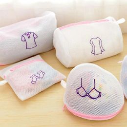 Laundry Bags Embroidered Lingerie Washing Bag Bra Underwear Clothes Dirty Mesh Wash Basket Home Organisation And Storage