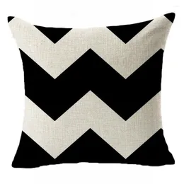 Pillow Easy Clean Pillowcase Abstract Geometric Soft Wear Resistant Square Cover Modern Non-fading Ornament For Home