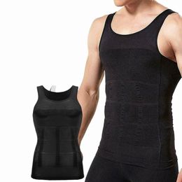 tight Skinny Men Slimming Elastic Body Shapewear Vest Shirt Sport Breathable Fitn Compri Abdomen Tummy Waist Ctrol Top l6sc#