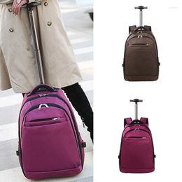 Backpack Rolling Splashproof Laptop Carry On Luggage Business Bag With Wheel Overnight Work Computer