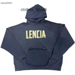 designer hoodie balencigs Fashion Hoodies Hoody Mens Sweaters High Quality trendy brand couple style front and back American grain paper tape le 3OND