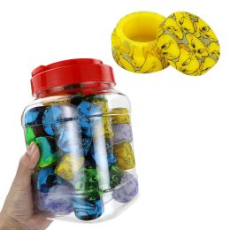 Jars 5ml, 50Pcs Silicone Wax Oil Container, Slick Storage Jar, Non Stick Concentrate Box with Jar Gifts, Unique,