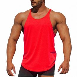 summer Sleevel Shirt Men Cott Tank Top Gym Bodybuilding t Shirt Soild Vest Sport Gym Tank Top Fitn Singlets Male Clothes 585V#