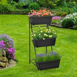 Vertical Raised Garden Bed 4 Tiers Planter Box Freestanding Supplies Accsesories 240320