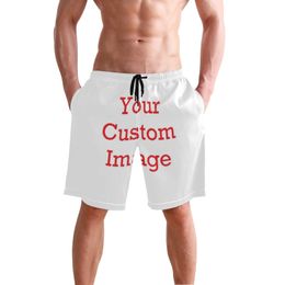 Mens Beach Shorts Custom pattern Style Swim Trunks Quick Dry Casual Polyester Swim Shorts with Mesh Lining and Pockets 240321