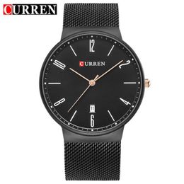 cwp 2021 CURREN watch Men's Quartz Relogio Masculinos Dial Clock Ultra-thin Male Wrist Calendar Waterproof Business Steel250G