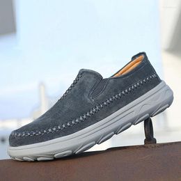 Casual Shoes Cow Suede Leather Men Loafers Slip On Autumn Breathable Luxury Designer Outdoor Male Driving Sneakers