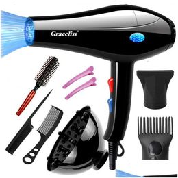 Hair Dryers 110V Or 220V With Us Eu Plug 1800W And Cold Wind Dryer Blow Hairdryer Styling Tools For Salons Household Use Drop Delivery Dhqgw