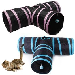 Tunnels Bunny Tunnels & Tubes Collapsible 3 Way Bunny Hideout Small Animal Activity Tunnel Toys for Dwarf Rabbits Bunny Guinea Pigs