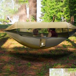 Portaledges Outdoor Swing Nylon Hammock Tent Waterproof Durable Anti Mosquito Hanging Furniture Survival Cam Equipment 231212 Drop Del Otmw5