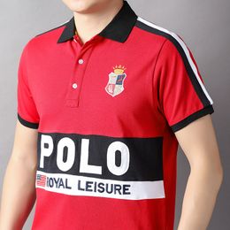 Pure Cotton Turn-down Collar Polo Shirt, New Summer Style for Men Shines Brightly, Fashionable Embroidery Pattern Illuminates Individuality