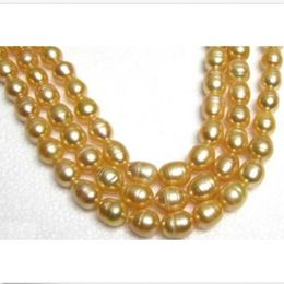 AAA35 INCH HUGE 11- 13MM NATURAL SOUTH SEA GOLDEN PEARL NECKLACE 14K GOLD CLASP259t