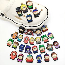 Anime charms wholesale childhood memories southern park figures funny gift cartoon charms shoe accessories pvc decoration buckle soft rubber clog charms