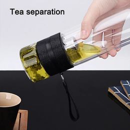 Tea strainer Borosilicate Glass Infuser Travel Mug with Strainer for Loose Leaf Tea LB tea cup with Philtre 240320