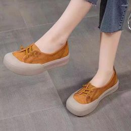 Casual Shoes Flats Women Lace Up Platform Loafers Shallow Sport Sneakers 2024 Summer Retro Trend Running Walking Femme