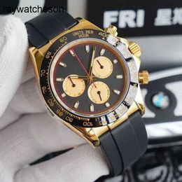 Roles Watch Swiss Watches Automatic Wristwatch Luxury Men Gold Designer Size 41mm Ceramic Ring Stainless Steel Case Rubber Strap Aaa Orolo