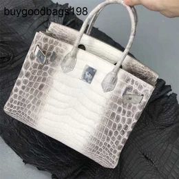 Himalayans Handbags Genuine Leather Crocodile Handmade Wax Thread Womens Bag Witfull Inside and Outside