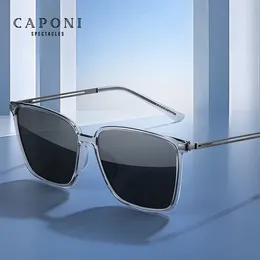 Sunglasses CAPONI Classic Polarised Men's Super Elastic Bio-Steel Outdoor Sun Glasses UV400 Protect Brand Designer Shades CP2345