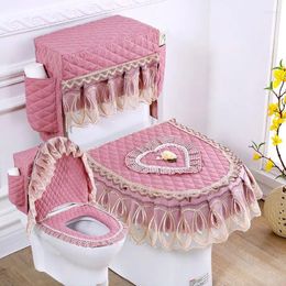 Toilet Seat Covers U-shaped Dust Cover Three-piece Set Four Season Universal Cushion With Zipper Home