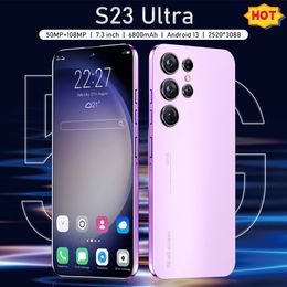 S23Ultra Android Smartphone Touch screen Colour screen 4G 3GB 8GB RAM 64GB 128GB 256GB ROM 7.3-inch HD screen Smart Wake gravity sensor supports multiple languages