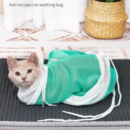Housebreaking Adjustable Antiescape Cat Wash Bag Breathable Cat Grooming Bathing Bag Pet Nail Clipper Antiscratching Fixed Tool Pet Supplies