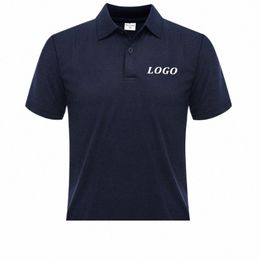 polo Custom Men's Polo Shirts Company Workwear Custom Logo Clothing Dropship Wholesale 100% Polyester s1sP#