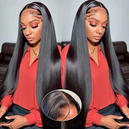 and Go Straight Front for Black Women Plucked Pre Cut for Beginners 5x5 Hd Lace Closure 180% Density 3S to Wear Glueless Wigs Human Hair (24inch)