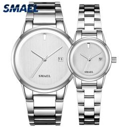 offer Set Couple lUXURY Classic stainless steel watches splendid gent lady 9004 waterproof fashionwatch set171u